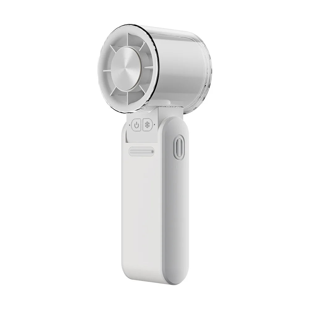 High-Speed Outdoor Portable USB Digital Display Semiconductor Cooling Handheld Fan New Turbo Foldable Design Hanging Plastic