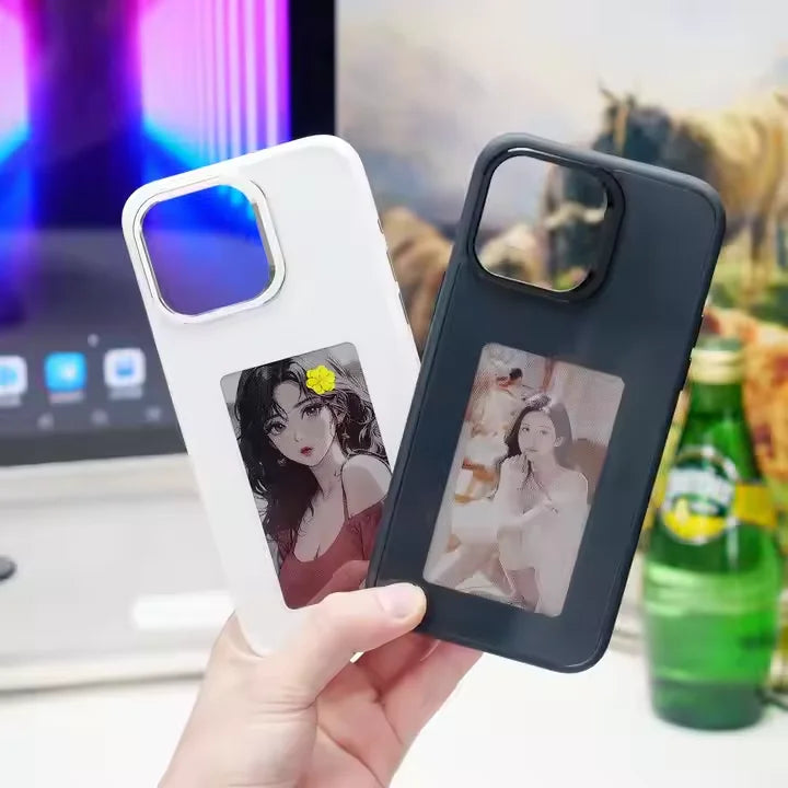 NFC Phone Case Wholesale LED Smart E Ink Screen Phone Cases PC Cover for Iphone NFC 13 14 15 16 Pro Max DIY Phone Display Case