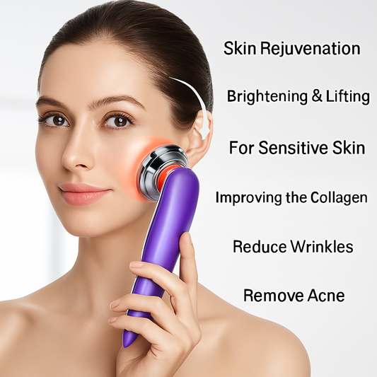 7-in-1 Portable Electric Skin Care Device for Home Use - Face Lift, Massage, Whitening, and Skin Tightening with Heat and Vibration Features