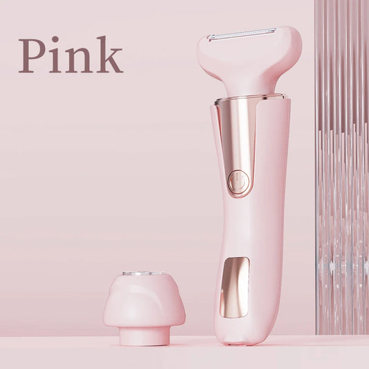 Women'S Portable Multifunctional Electric Shaver Epilator Bikini Body Hair Trimmer LCD Display for Household Car Use English