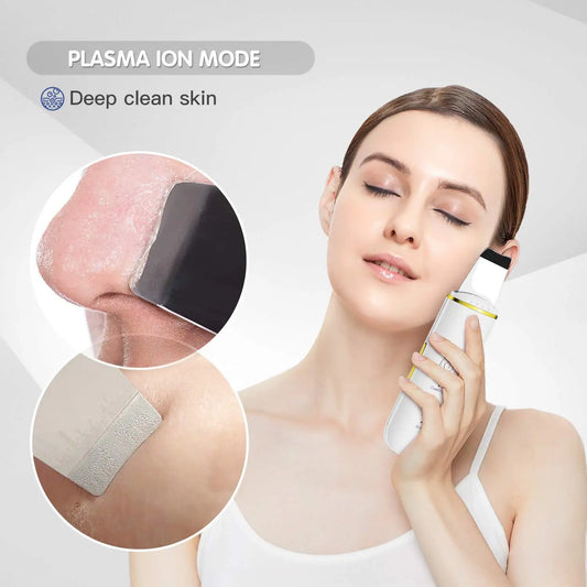 Facial Skin Scrubber Spatula 24K High Frequency Vibration Portable Home Beauty Electric Skin Care Scrubber