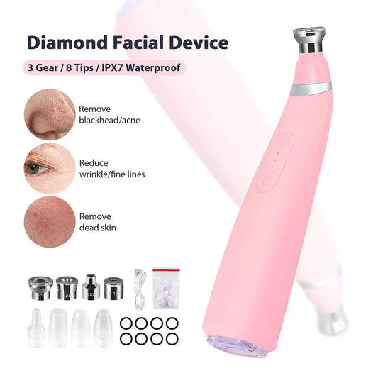 Home Use D Skin Care Equipment Power Professional Vacuum Blackhead Remover Microdermabrasion Diamond Dermabrasion Facial Machine