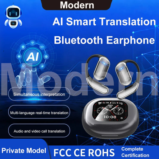YYK-Q16 Pro Touch Screen Earphones Headphones Upgraded AI Translation Function, Support Simultaneous Interpretation