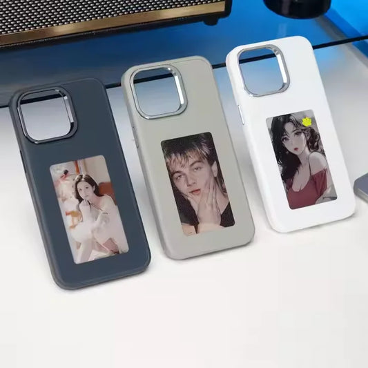 NFC Phone Case Wholesale LED Smart E Ink Screen Phone Cases PC Cover for Iphone NFC 13 14 15 16 Pro Max DIY Phone Display Case